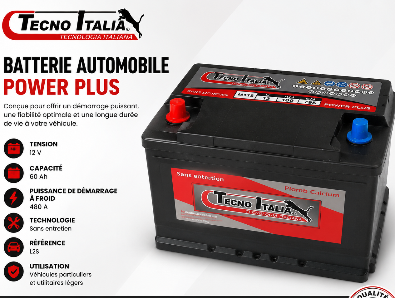 Batterie E1 40Ah - Tecno Italia